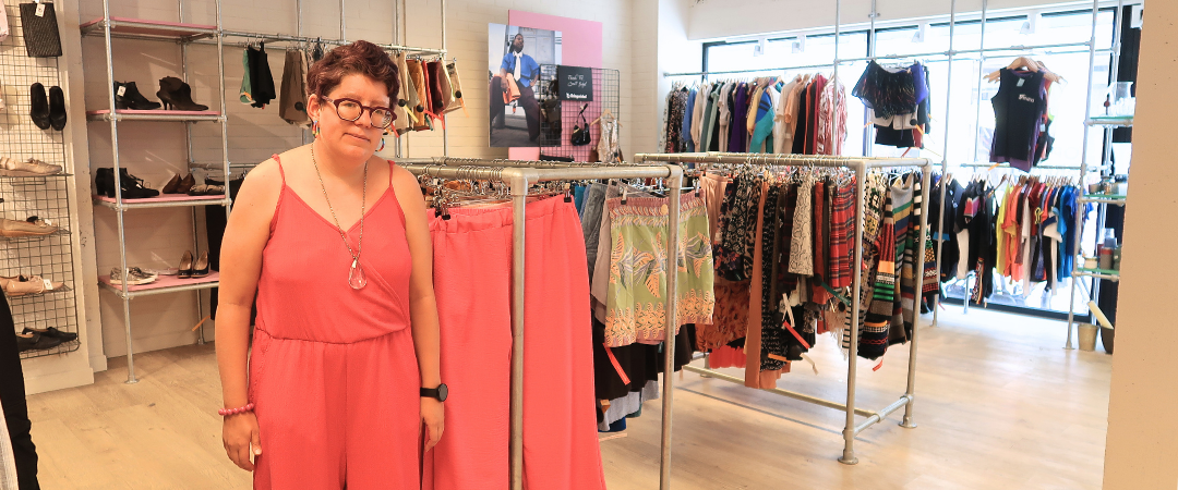 Caroline in Kringwinkel Kortrijksepoortstraat